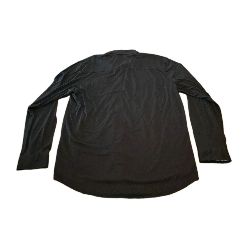 Buttercloth Shirt Men Size 3XL Tall Fit Black Long Sleeve Soft Stretch Pockets - Picture 3 of 5